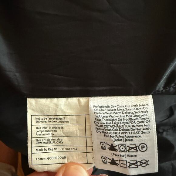 Eddie Bauer Goose Down Puffer Coat Hooded Cinch Waist Large Tall - Picture 10 of 12